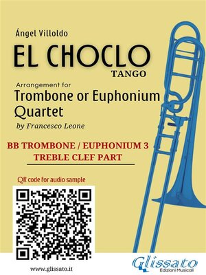 cover image of Trombone/Euphonium 3 t.c.  part of "El Choclo" for Quartet